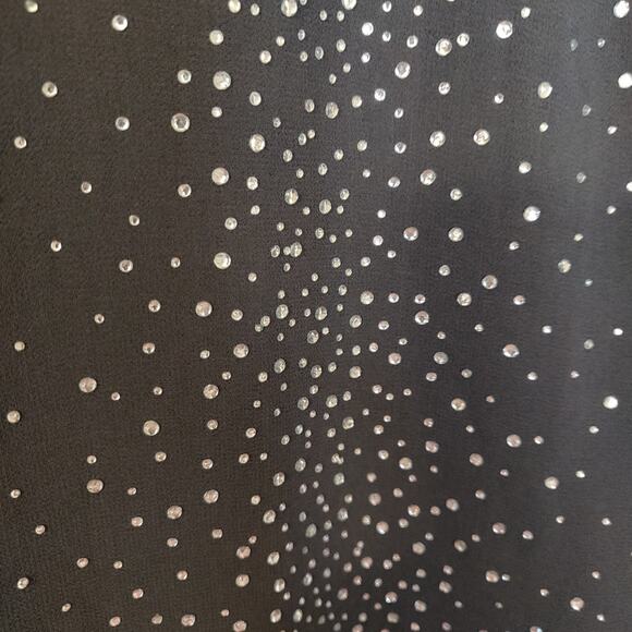 Easywear Chicos Embellished Top Sz 3-14 /16 Assymetrical Gray Bling Batwing NWT - Picture 4 of 16